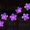 thumbnail image 3 of KOMI Solar Outdoor String Lights 50LED Flower Shaped Christmas Lights for Patio Garden Decoration Purple, 3 of 6