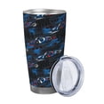 thumbnail image 2 of Daiia Blue Sports Car Printed 20oz Insulated Coffee Cup with Straw Topper, Fully Spill Proof Travel Coffee Mug, Stainless Steel Tumbler for Work Home Outdoor Car-Without Straw, 2 of 8