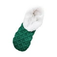 thumbnail image 3 of QLEICOM No Show Socks Womens,Socks for Women,Women's Solid Color House Socks Fleece with Non-Slip Bottoms Plush Bootie Socks Provide Warmth and Safety On Hard Floor Surfaces Green, 3 of 4