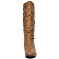 thumbnail image 2 of Dream Pairs Women's Platform Knee High Boots Fashion Suede/Pu Flat Pull On Fall Weather Slouchy Knee High Boots Blvd Camel Size 9.5, 2 of 3