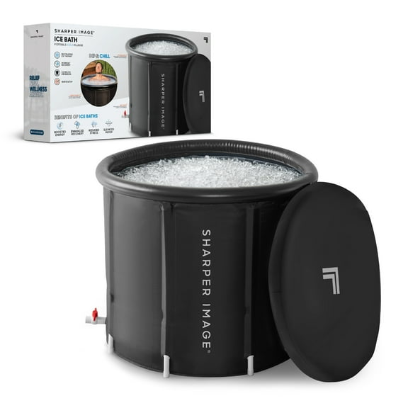 Sharper Image® Ice Bath Portable Cold Plunge, Revitalizing Ice Therapy, Workout Recovery