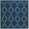 thumbnail image 2 of Safavieh Courtyard Bayon Geometric Indoor/Outdoor Area Rug, Navy/Beige, 6'7" x 6'7" Square, 2 of 12