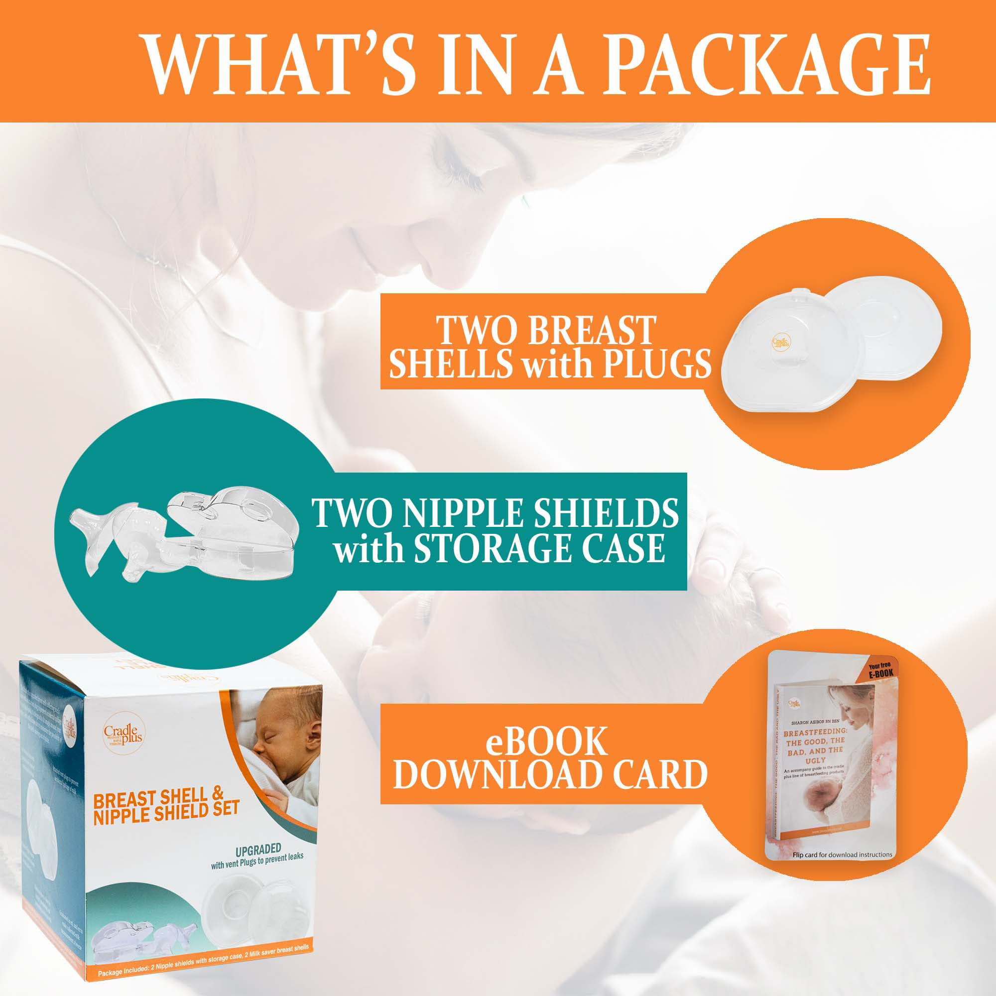 Nippleshield and Breast Shell for Breast Feeding | Nipple Shield in Storage  case | Breastfeeding Essentials | Milk Savers or BreastMilk Catcher 