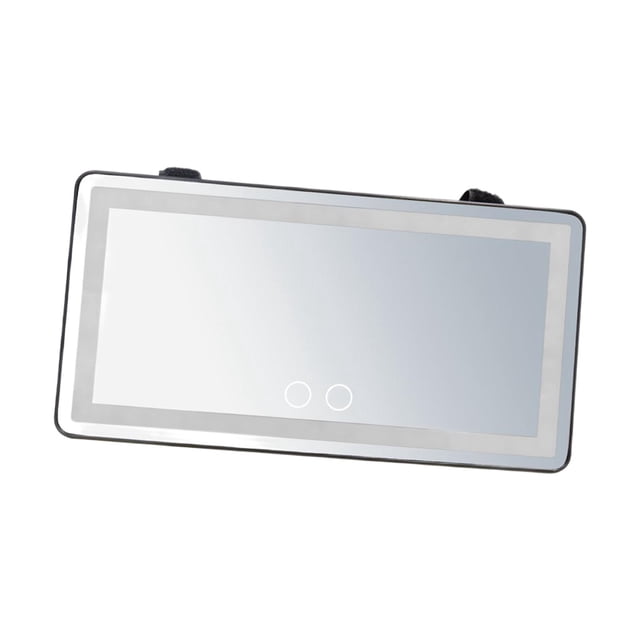 Espejo de tocador regulable Colamx para automóvil negro con pantalla táctil y 3 modos de luz