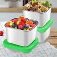 thumbnail image 4 of LiUMX 3-Pack 6oz Stainless Steel Snack Containers | Leakproof Metal Food Storage with Silicone Lids | Small Portion Control Containers for Kids Lunch, Office & Travel, 4 of 5