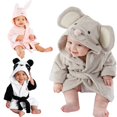 thumbnail image 1 of Cute Boy Girl Animal Design Bathrobe Baby Hooded Night-Robe Bath Towel Infant Honey, 1 of 4