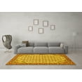 thumbnail image 3 of Ahgly Company Machine Washable Indoor Round Persian Yellow Traditional Area Rugs, 6' Round, 3 of 4