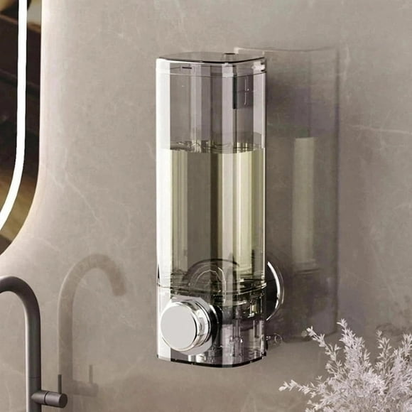 Dispensador de jabón con ventosa, dispensador de jabón para ducha de montaje en pared de 16 oz/450 ml, dispensador de champú y acondicionador sin taladro para baño, dispensador de jabón para fregadero