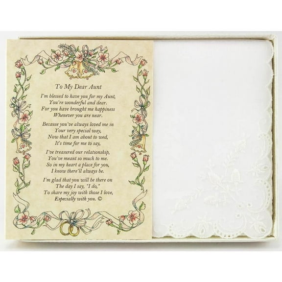 From the Bride to her Aunt Wedding Handkerchief