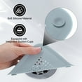 thumbnail image 3 of Uxcell 2packs Shower Drain Hair Catcher Square Drain Strainer for Shower Kitchen, Light Blue, 3 of 5