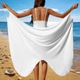 thumbnail image 2 of YHAJDS Women Beach Cover Ups Solid Color Sleeve Wrap Dress Belted Sheer Sarong, 2 of 5