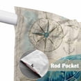 thumbnail image 4 of Teal Sea Turtle Coastal Swag Valances for Windows 2 Pack, Kitchen Window Curtains 36 Inch Length, Vintage Summer Beach Nautical Privacy Swag Curtains for Living Room/Bathroom with Rod Pocket 36"x36", 4 of 8