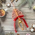 thumbnail image 2 of Uutvery Pink Flax Woven Christmas Tree Hanging Ornament Handmade Holiday Decor Christmas Hanging Decor Funny Xmas Decoration Farmhouse Xmas Wall Art Home Display 11.81x4.33 Inch, 2 of 7