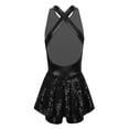 thumbnail image 2 of Alvivi Girls Jazz Modern Tap Dancewear Sleeveless Sequined Ballet Dance Leotard Dress 6-16, 2 of 7