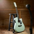 thumbnail image 3 of Ashthorpe Full-Size Cutaway Thinline Acoustic Electric Guitar Package, Mint Green, 3 of 8
