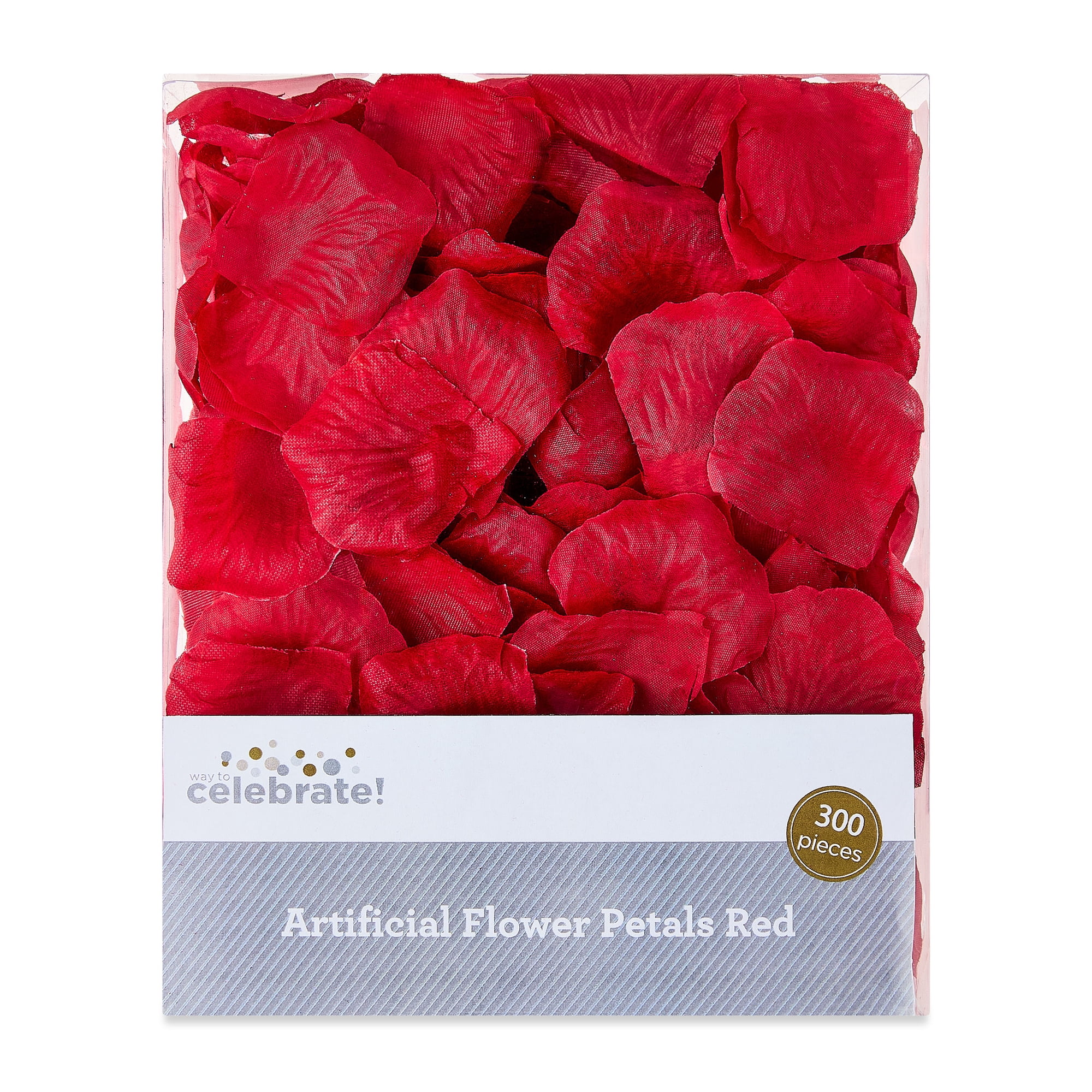 Way To Celebrate Artificial Rose Petals, Red, 300 Pieces