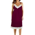 thumbnail image 1 of WZXFASHION Lingerie Femme Dentelle Soutien-Gorge Mousseline Nuisette sous-Vêtements Pyjama Aguichant Lingerie Rouge Vin XXXXXL, 1 of 4