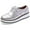 Silver, variant on DADAWEN Women's Flats Platform Shoes Oxfords Casual Shoes Black 7 US