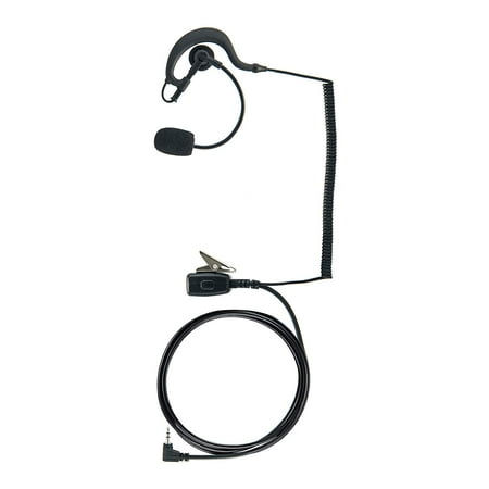 Cobra Adapter Mic - Cobra - Earpiece with Boom Microphone Headset for 2-Way Radios (GA-EP02) Black