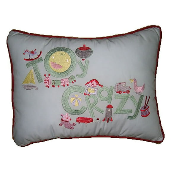 Toy Crazy Embroidered Accent Pillow