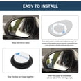 thumbnail image 6 of Car Blind Spot Mirror by GOLDEN ARMOR - Change Lanes w Confidence, Frameless HD Convex Glass, Seamlessly Contours to Rear View Side Mirrors, Peel & Stick (2Pack) (Egg), 6 of 6