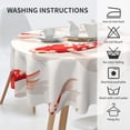 thumbnail image 6 of XMXT Waterproof Table Cloth, Cute Koi Print Polyester Round Tablecloth for Dining Party Decor, 60 inches, 6 of 8