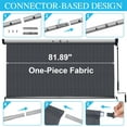 thumbnail image 7 of Jane Stone 7'W x6'H Strong Durable HDPE Cordless Roll up Outdoor Roller Shade Canopy with Valance,Exterior Shade for Patio Porch Pergola,,Blue Gray, 7 of 7