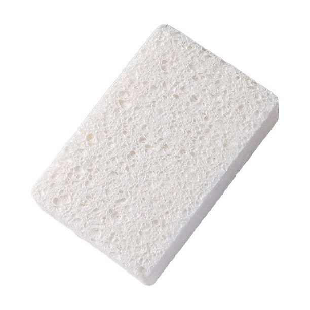 Yhmxh Utensilios de cocina Esponja de pulpa de madera natural, esponja espesa para limpieza de cocina, esponja para lavavajillas, esponja absorbente de pulpa de madera, estropajo.