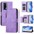 thumbnail image 3 of Funda para Xiaomi POCO F5 Pro Cartera de Mano con Cremallera y Correa Cruzada Desmontable, 3 of 5