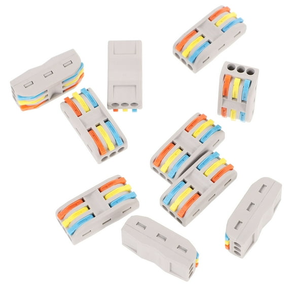 10 Pcs Wire Connector Connectors Kit Splice Leverage Push Type Stitching Electric