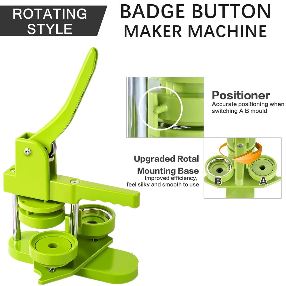 Badges Button Maker Machine, 58MM Pin Badges Making Machine, DIY Pin Button Punch Press Machine ,Beginner-Friendly