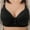 Black, variant on loopsun Womens Plus Size Bra,Woman's Solid Color Comfortable Hollow Out Perspective Bra Underwear No Rims