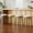 White, variant on Black Modern Stools with Plastic Adjusters and Upholstered Seat / Suitable for Kitchen, Stable and Easy to Clean