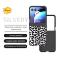 thumbnail image 2 of Case Compatible with Motorola Razr 60 Ultra / Motorola Razr Ultra 2025, Luxury Leopard Design Non-Slip + Shockproof Rugged PC Frame Drop Protective Ultra Slim Phone Case Cover, Silver, 2 of 5