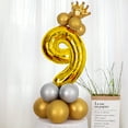 thumbnail image 6 of SINBEE 40-inch Gold Number 9 Balloon, Mylar Foil, Birthday and Anniversary Decorations, 6 of 7