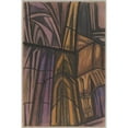 thumbnail image 2 of Richard Nicolaüs Roland Holst 11x14 Black Ornate Wood Framed Double Matted Museum Art Print Titled: Design for Window in the Zuidertransept of De Dom in Utrecht 2 (ca. 1878-1938), 2 of 5