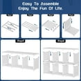 thumbnail image 6 of Book Shelf, 18 Cube Storage Organizer, DIY Bookcase, Metal Cube Bookshelf, Tall Book case for Bedroom, Living Room, Office, Closet Storage Organizer, Black Cubicle Storage Rack-White, 6 of 14