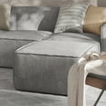thumbnail image 3 of Flash Furniture Luxury Modular Sectional Sofa, Ottoman Seat, Gray, 3 of 11