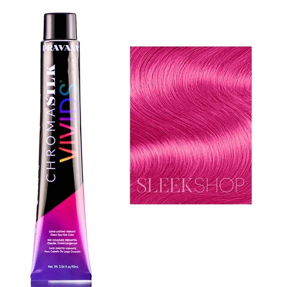 Magenta , Pravana Chromasilk Vivids Creme-Hair Color hair beauty, Pack of 1 w/ Sleekshop Pink Comb