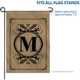thumbnail image 4 of ANLEY Classic Monogram Letter M Garden Flag, Double Sided Family Last Name Initial Yard Flags 18 x 12.5 Inch, 4 of 6
