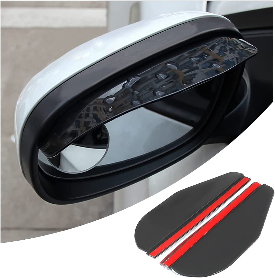 2PCS Car Rear View Mirror Rain Visor Guard, Carbon Fiber Auto Side