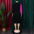thumbnail image 5 of AURA Plus Size Women 2026 Elegant Color Block Strap Pleated High Waist Midi Dress, 5 of 10