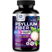 Psyllium Husk Capsules 2000mg - Supports Digestion - 60 Capsules