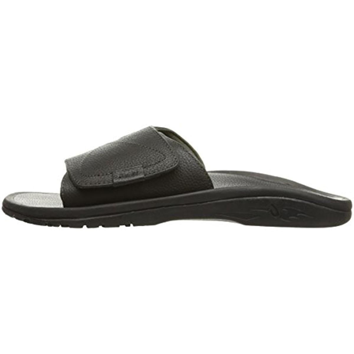OluKai Mens Ohana Leather Casual Slide Sandals