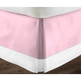 thumbnail image 3 of Luxury 1 Piece Split Corner Two Tone Tailored Bed Skirt, Twin XL Size 24 Inch Deep Pocket, 100% Egyptian Cotton, 800 Thread Count, Solid White/Light Pink Color., 3 of 3