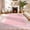 Pink, variant on GlowSol 2x6 Washable Scalloped Lace Runner Rug, Non-Slip Vintage Low Pile Carpet for Living Room Bedroom, Brown