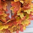thumbnail image 2 of Topumt Fall Front Door Wreath Artificial Maple Leaf for Halloween & Thanksgiving Day Harvest Festival Decoration, 2 of 7