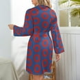 thumbnail image 6 of Phish Donut Night Robe Long Sleeve V Neck Robe With Belt Women's Sleepwear Dresses, 6 of 9