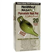 NeilMed NasaFlo Porcelain Neti Pot, 20 Ct
