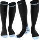 thumbnail image 1 of 2 pares de calcetines de compresión para hombres y mujeres (20-30 mmHg), medias de compresión para hinchazón, enfermera, vuelo (negro, LXL) azulpequeño-mediano esquí esquí Gafas de esquí, 1 of 5